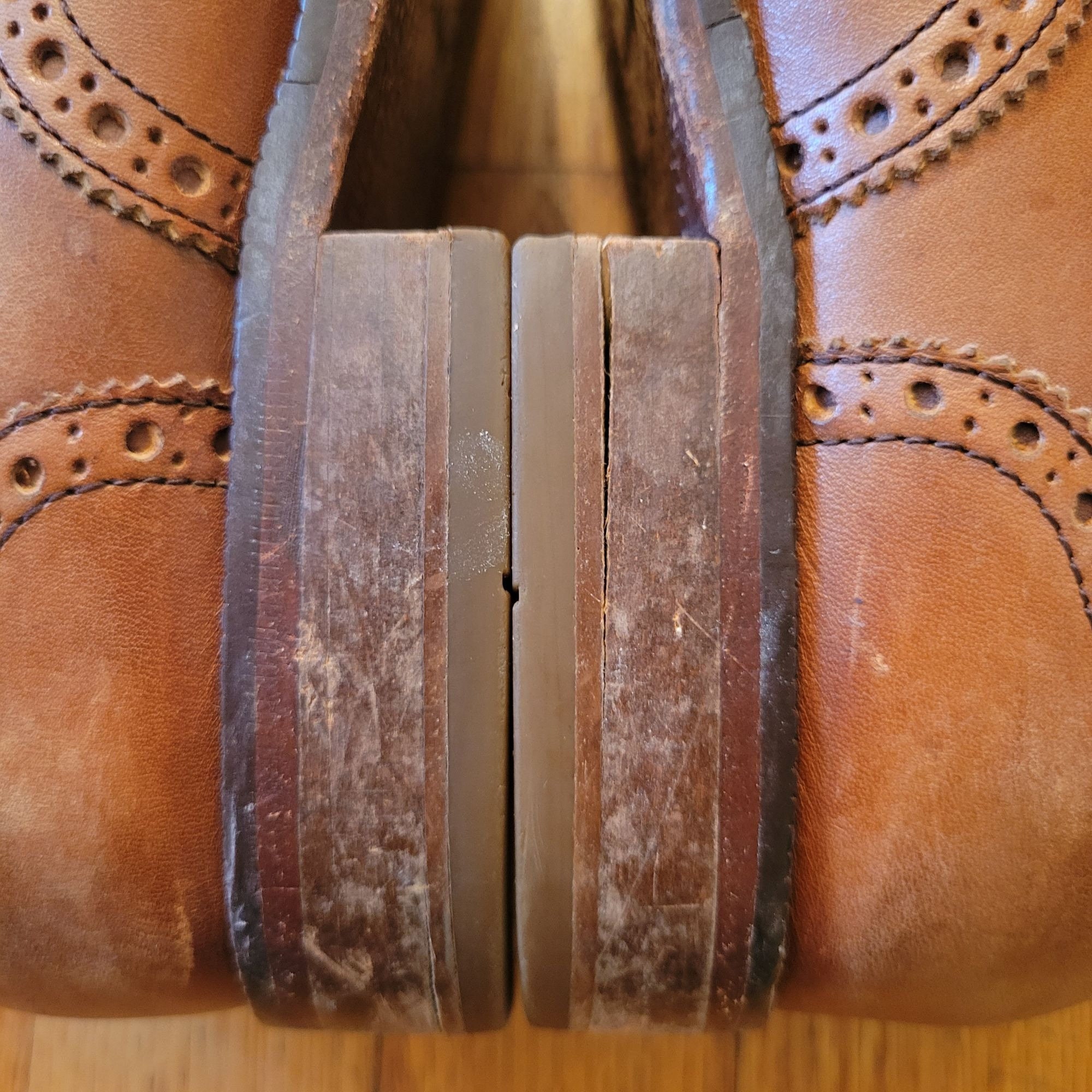 Cole Haan Air 12M Brown‎ Leather Dress Shoes Wingtips Oxfords Cole Haan Air 12M Tan Brown Leather Dress Shoes Wingtips  main image 2