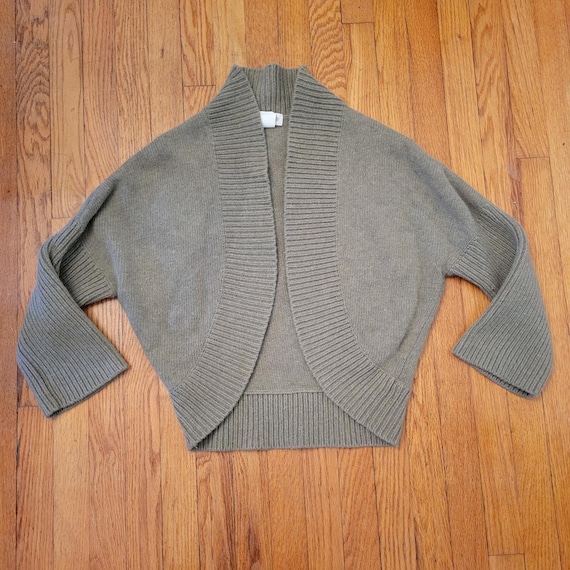 MILLAR IRELAND ウール ショールカラー カーディガン グリーン