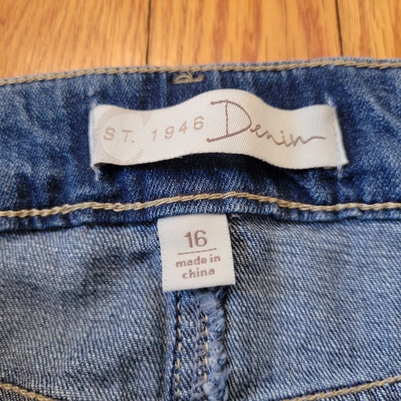Est 1946 Denim 16 Long Midi Blue Jean Skirt Modes… - image 3
