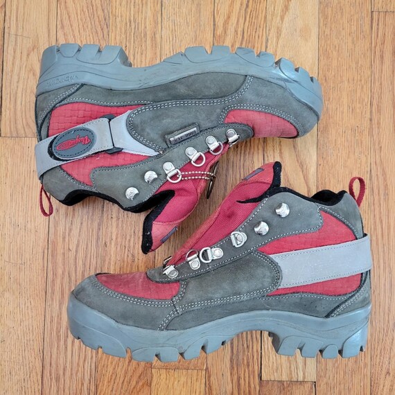 Vasque 7 Gore Tex Hiking Mountaineering Boot Red Gray Vibram