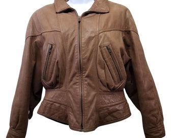 Adventure Bound Wilsons M Brown Bomber Jacket Leather