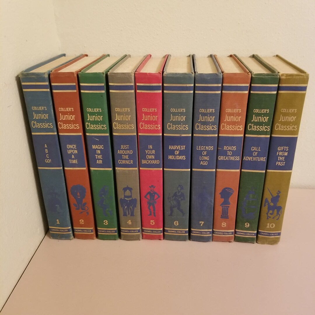 10 Vol Collier Books Complete Set Junior Classics 1962 Hardcover