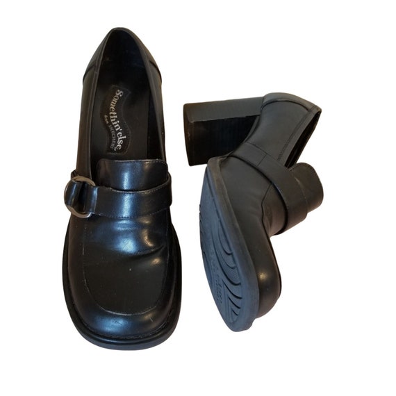 Irregularidades Abrazadera Relámpago Somethin Else Skechers Black 8 8.5 Chunky 90s Y2K Heels Pumps - Etsy
