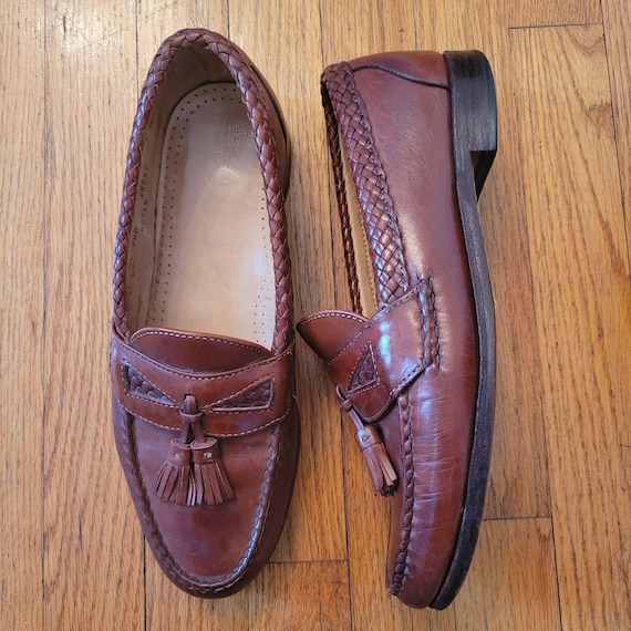Allen Edmonds タッセルローファー ブラウン Allen Edmonds MAXFIELD ブラウン タッセルローファー 9.5D 編み込み
