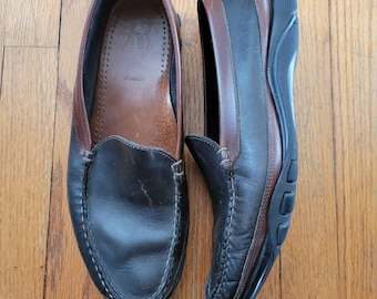 Allen Edmonds Boulder 11 3E Brown Black Leather Slip On Loafers Twee Preppy Acad Allen Edmonds Boulder 11 3E Brown Black Leather Slip on  main image 4