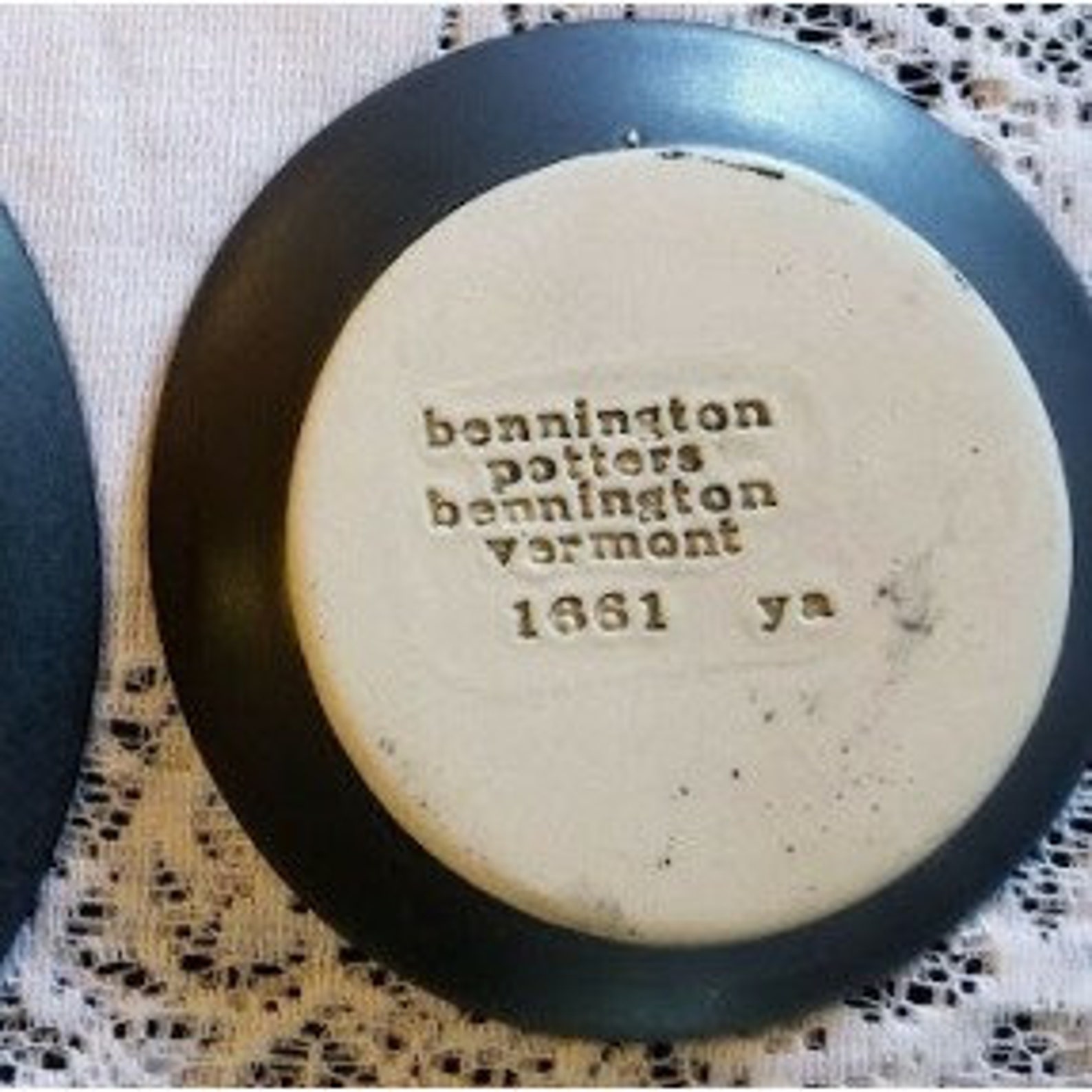 Vermont Bennington Potters Small Dessert Plate Satin Black Etsy