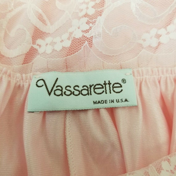 Vasserette Medium Lingerie Nightgown Pink USA Lac… - image 7