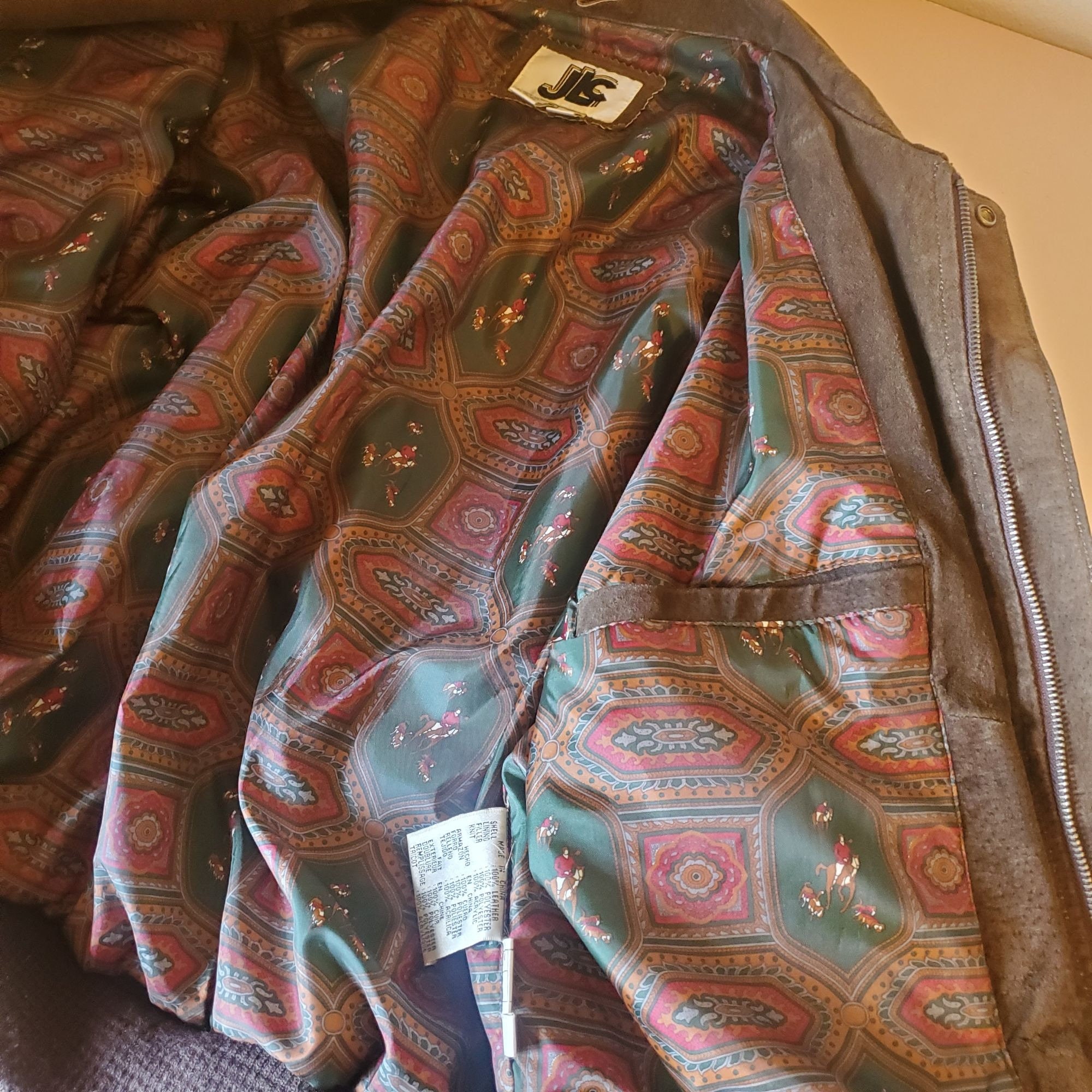 JLC M Brown Leather Bomber Coat Jacket Zip up Vintage - Etsy Canada