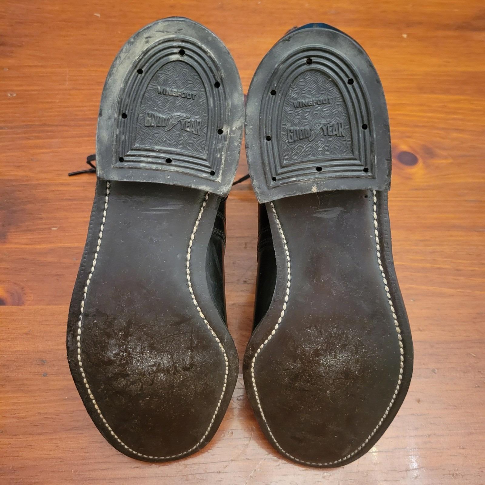 Vintage 1965 Military Black Leather Combat Boots Goodyear  display picture 1