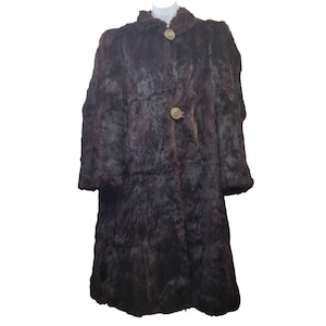 Brown M Fur Coat Pockets Cosplay Fashion Trench Woman Glam Luxury Starlet Pin Up