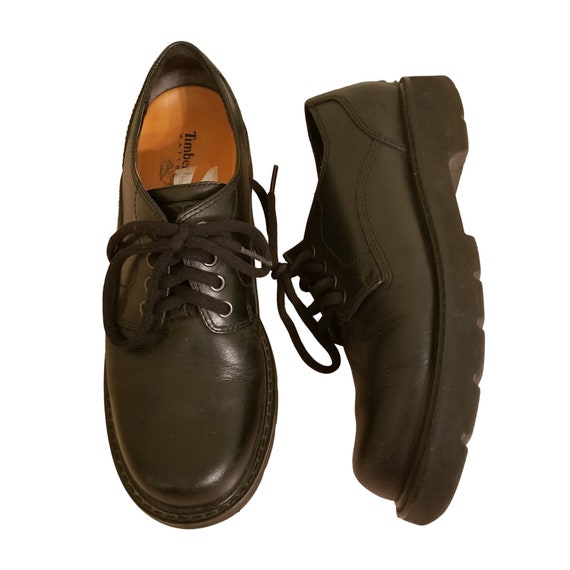 Timberland 7M Black Waterproof Leather Dress Shoe… - image 1