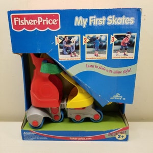 Fisher Price Roller Skates Kids Gift Vintage 1990s My First Skates