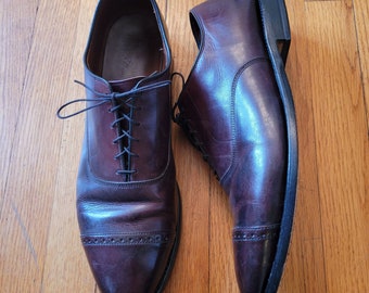 Allen Edmonds - Chaussures habillées marron 13D, États-Unis, bout d'aile NATHAN, bouts à lacets