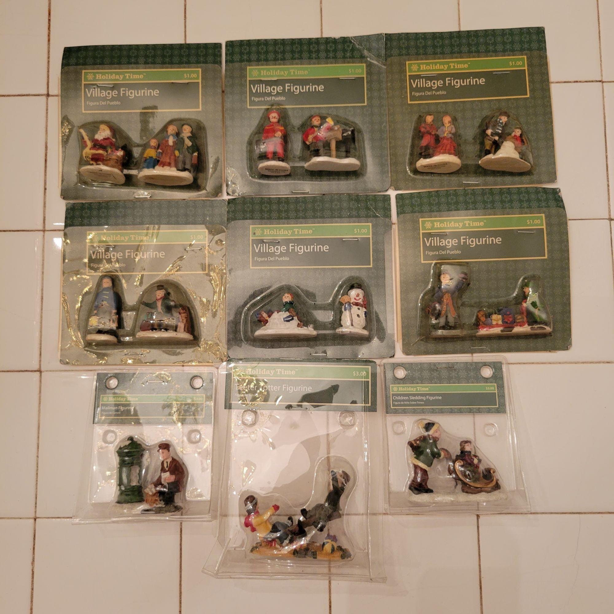 9 Holiday Time Santa Clause Carolers Christmas Holiday Village