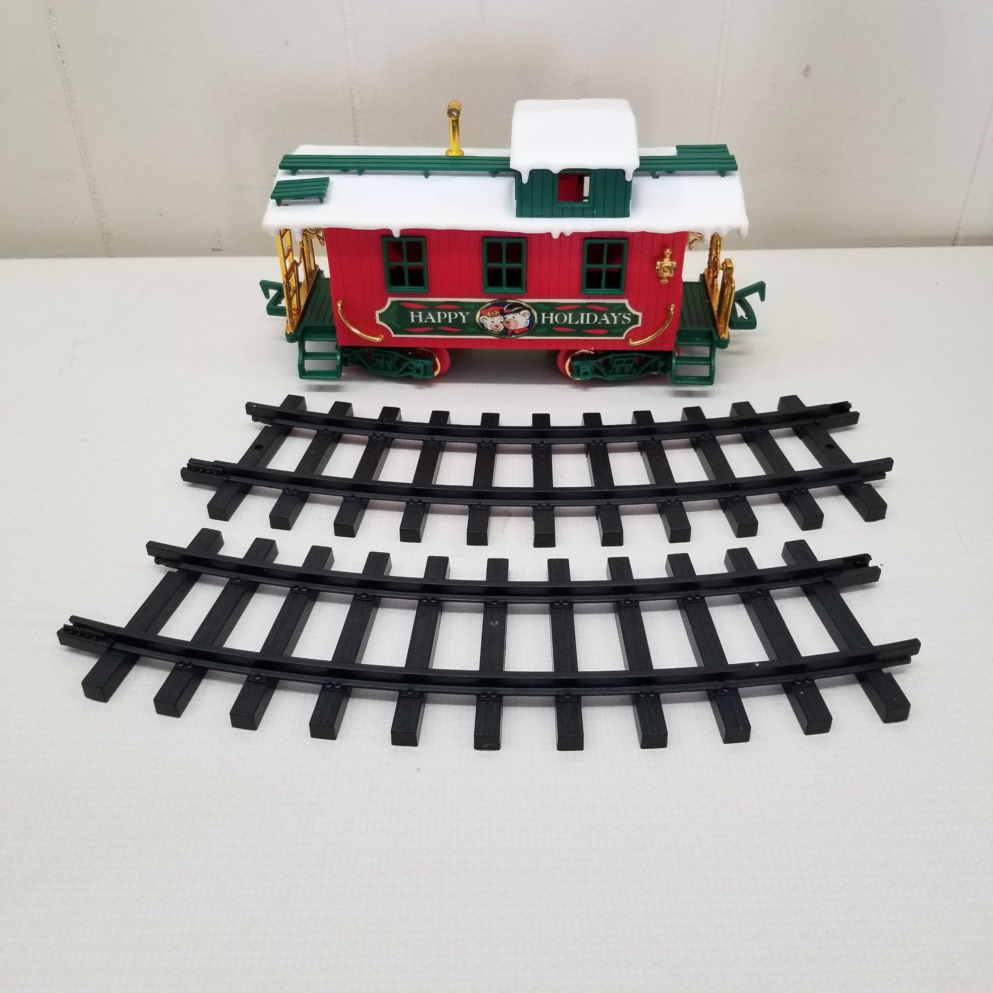 4 New Bright G Scale Black Plastic Curved Train Tracks 1986 Vintage 