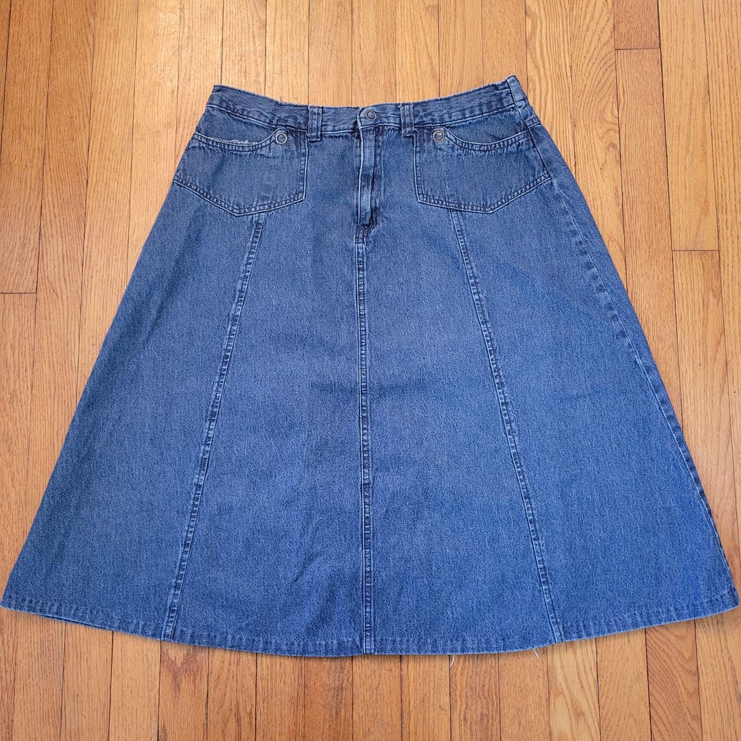 Patchwork Skirt Repurposed Levis Skirt Levi Strauss Upcycled Light