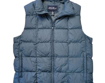 【定番名作】90s Eddie Bauer  down vest Vintage 1990s Eddie Bauer Goose Down Reversible Puffer Vest / 90s