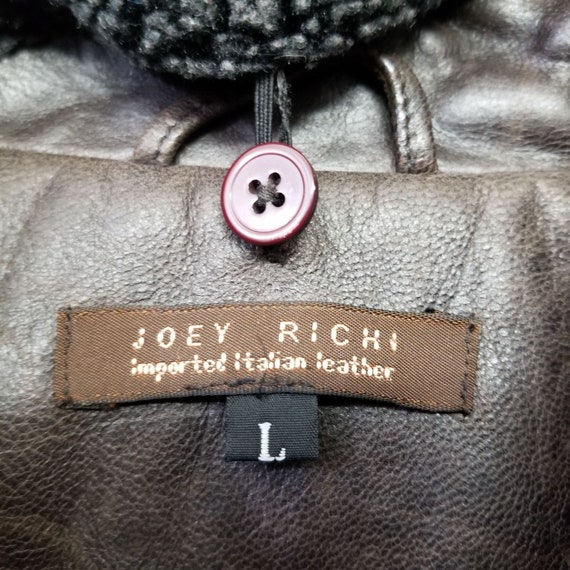 Joey Richi L Brown Italian Leather Lacket Coat Sh… - image 3