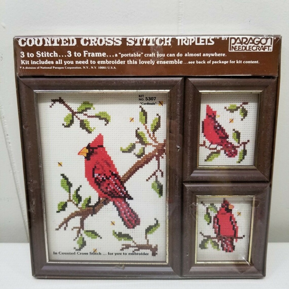 Paragon Needlecraft Kit 5307 Counted Cross Stitch Triplets Etsy