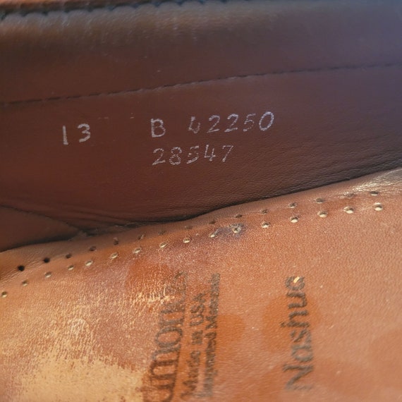 Allen Edmonds 13 NASHUA Wing Tip Brown Black Leather Tassel  display picture 1