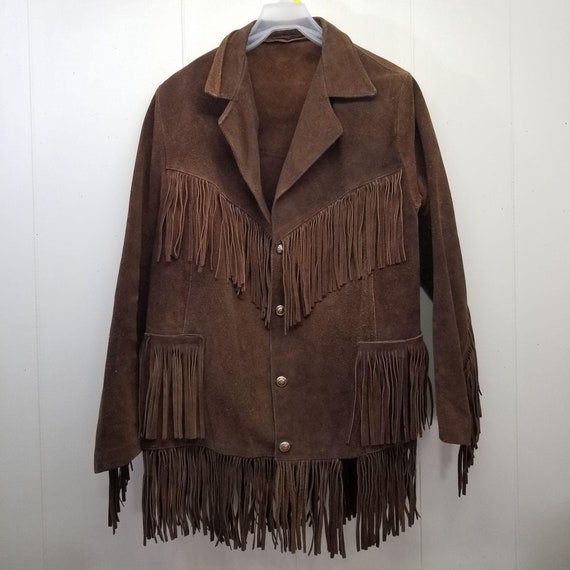 Buckskin Brown Leather Fringed Jacket Coat Homemade Vintage | Etsy