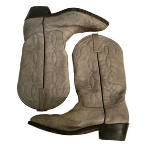Palomino 10.5D Gray Western Cowboy Boots Cosplay Costume Leather Rodeo Rockabilly