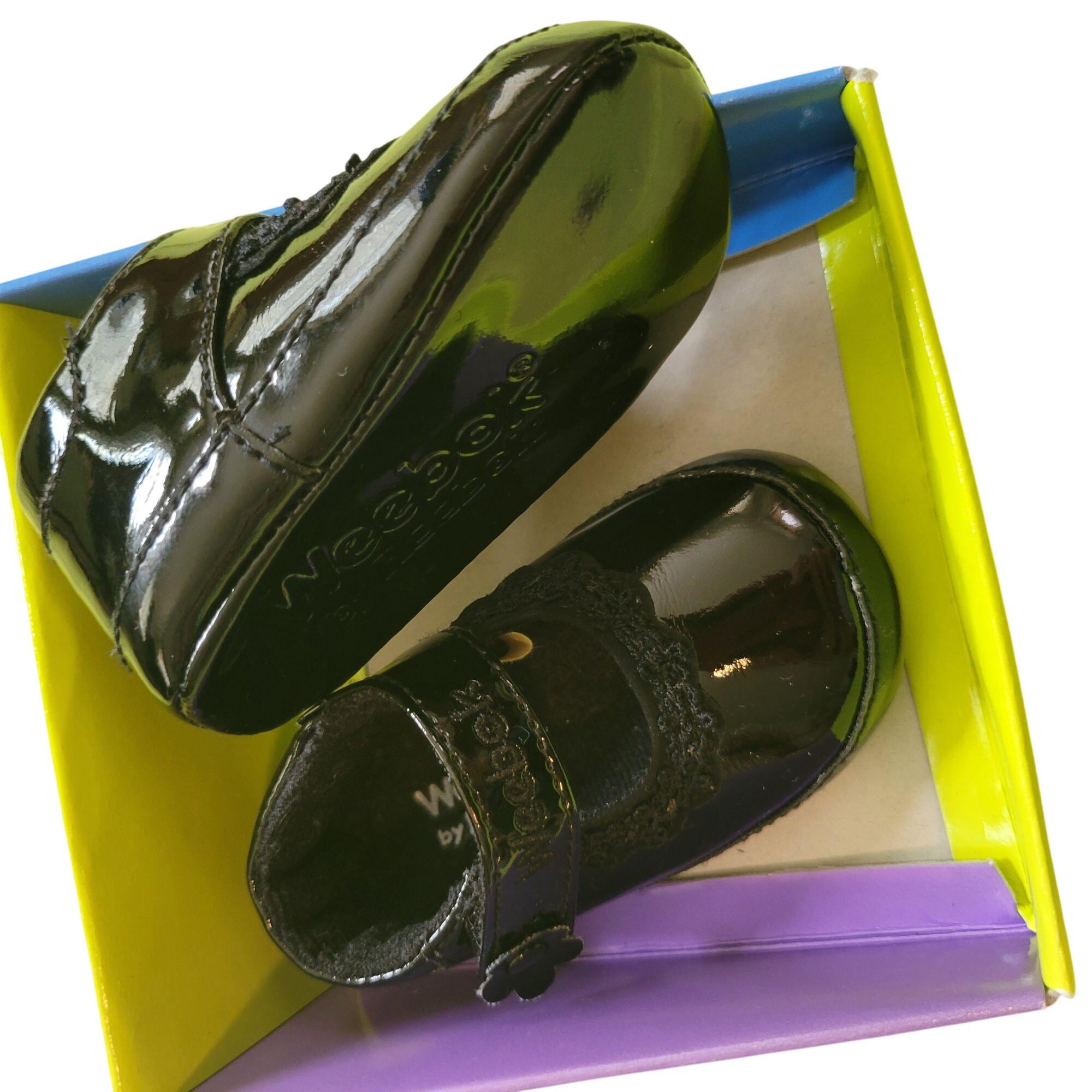 Zapatos de cuna Weebok By Reebok, color negro, talla 1, calzado para bebé, Mary Jane