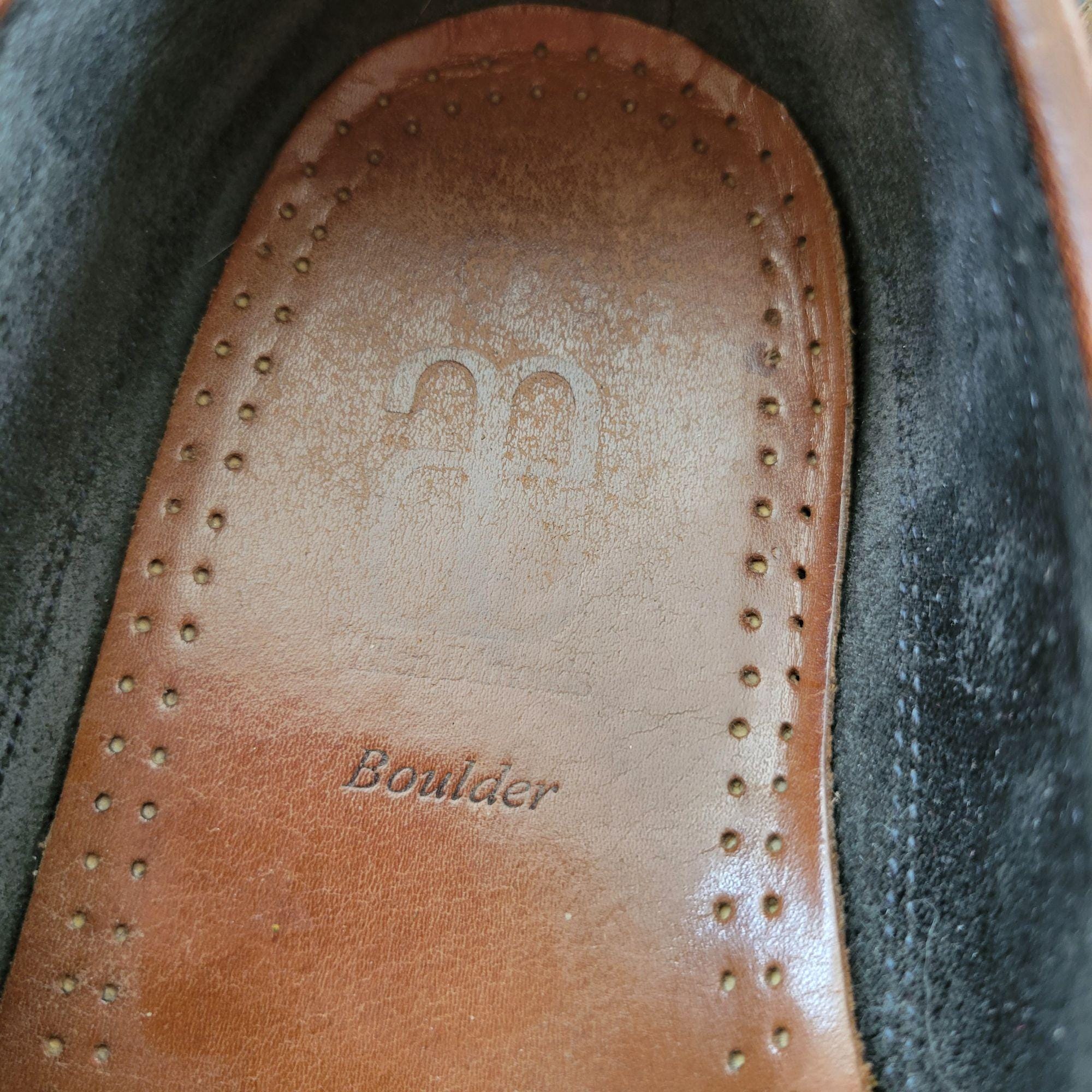 Allen Edmonds Boulder 11 3E Brown Black Leather Slip on 