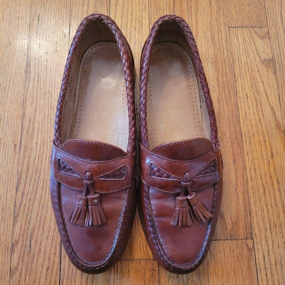 Allen Edmonds MAXFIELD Brown Tassel Loafers 9.5D Braided  display picture 3