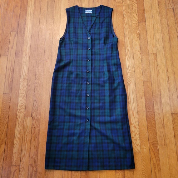 Pendleton 14 Black Watch Navy Green Plaid Wool Ju… - image 1