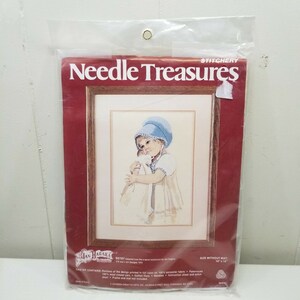 Needle Treasures Jan Hagara 1979 BETSY Crewel Needlepoint EUA 10x14