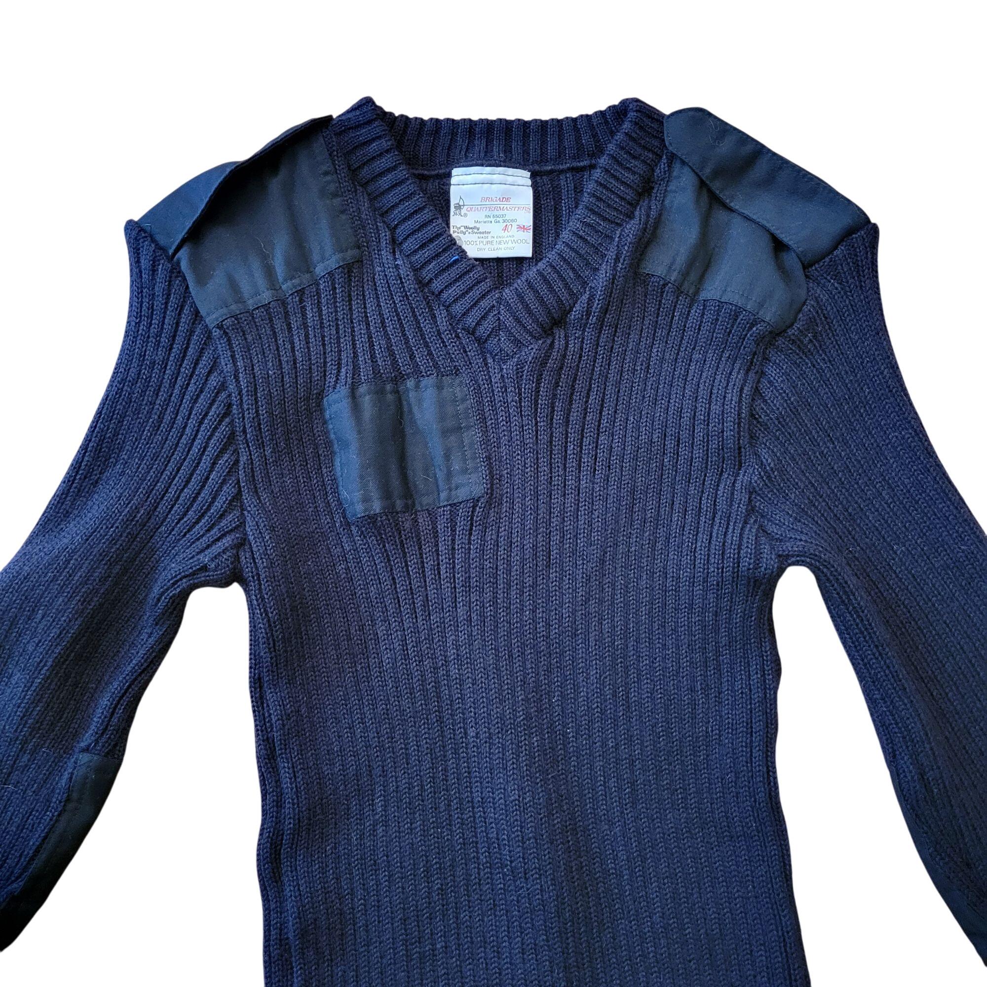 Woolly Pully Black Military Sweater Brigade Quartermasters 40
