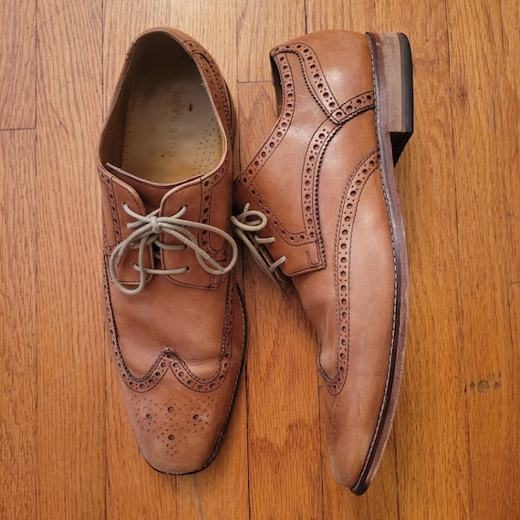 Cole Haan Air 12M Tan Brown Leather Dress Shoes Wi