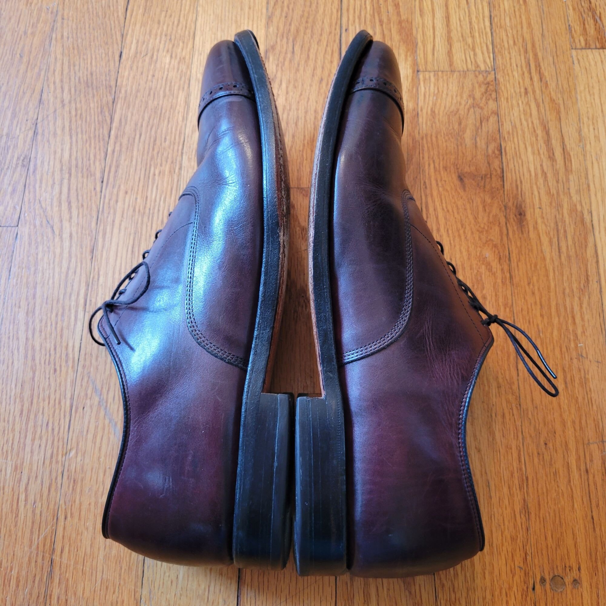 Allen Edmonds 13D Brown Dress Shoes USA Wingtip NATHAN Lace