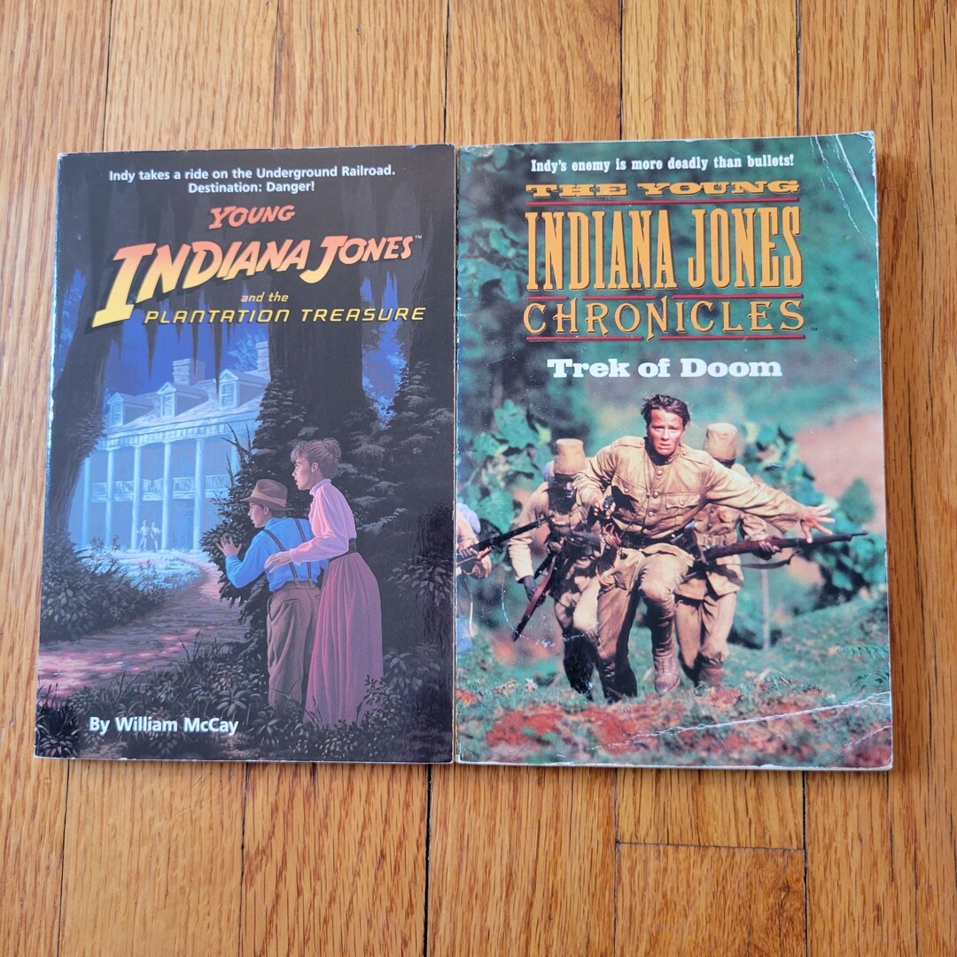 Young Indiana Jones 2 Books Softcover Vintage Plantation Treasure Trek ...