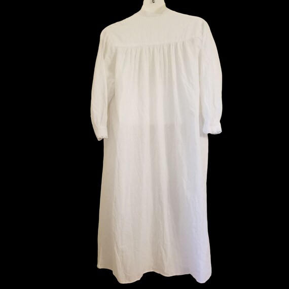 Eileen West M White Nightgown Vintage Modest Maxi… - image 2