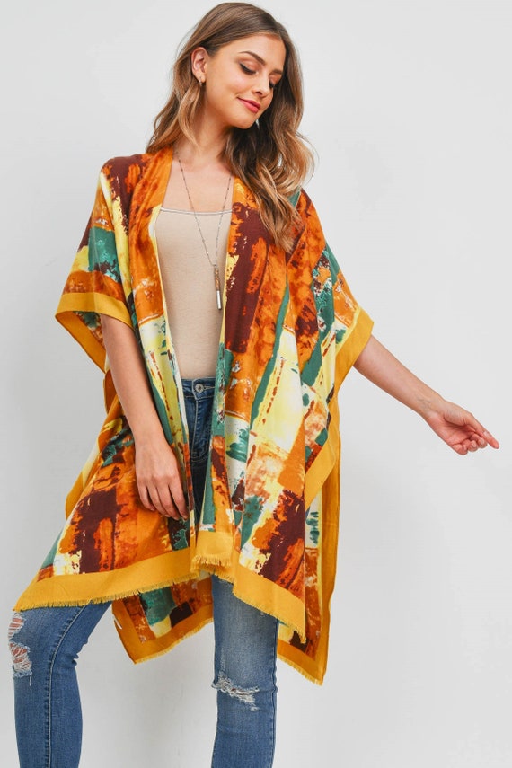 Green Lightweight Bohemian Kimono Cover 