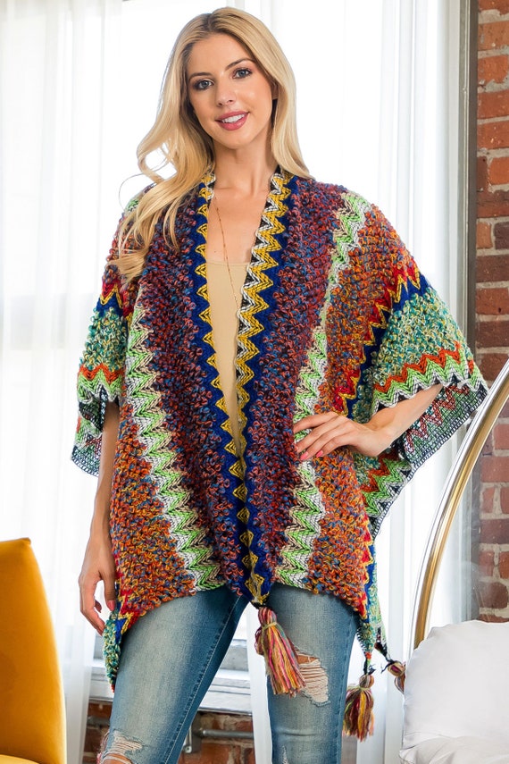 Zip up poncho clearance sweater