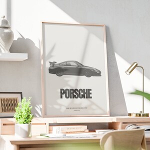 Porsche Poster, Sports Car Decor, Garage Art, Porsche Lover Gift, Porsche Enthusiast Decor, Car Lover Gift Idea, Luxury Car Art