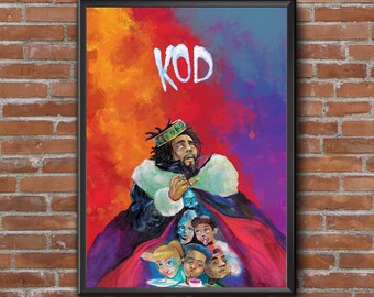 N-172 J Cole Poster KOD Music Tour Hip Hop Rap Music Wall Decor
