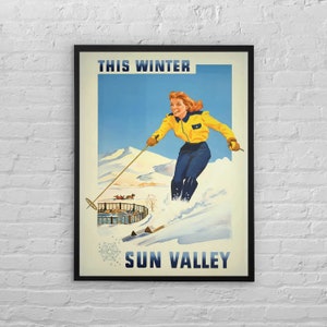 Sun Valley - Retro Ski Poster