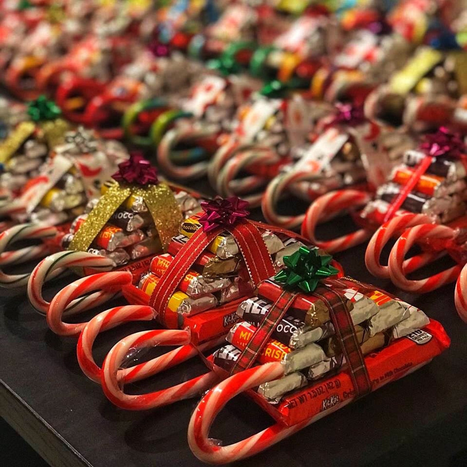 Christmas Kit Kat Candy Cane and Chocolate Sleighs Etsy