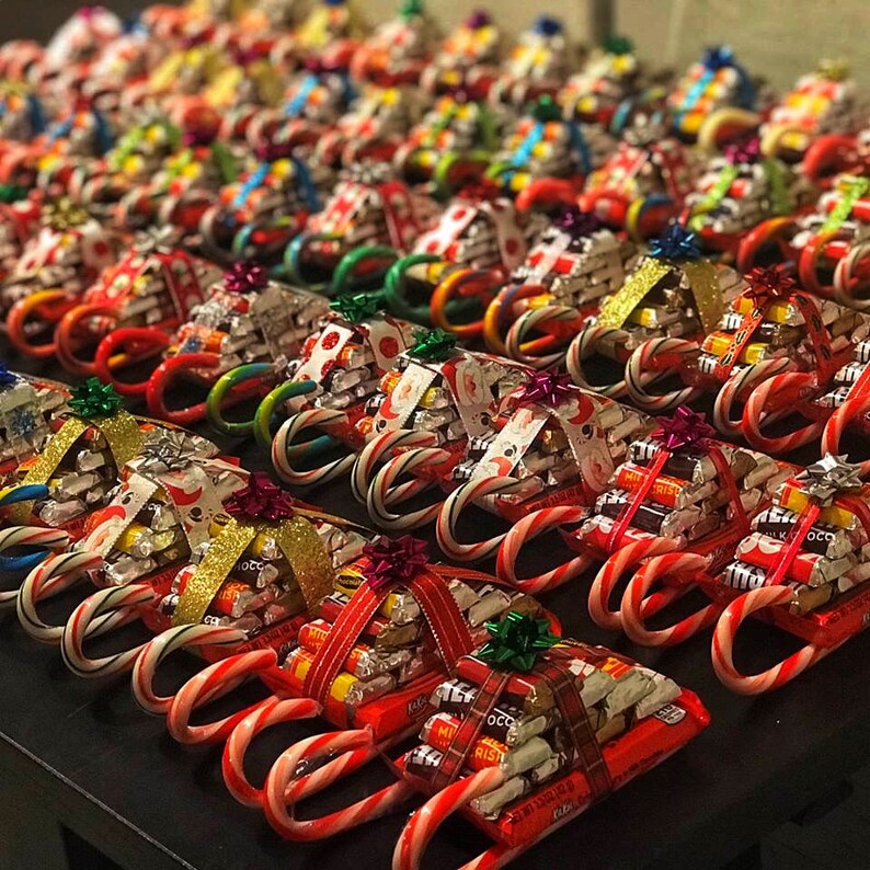 Christmas Kit Kat Candy Cane and Chocolate Sleighs Etsy