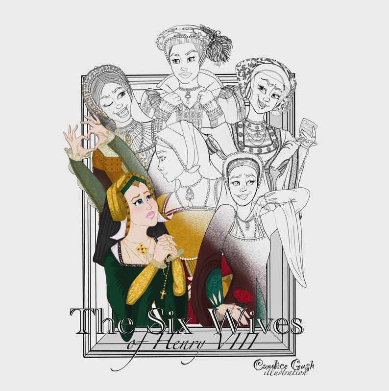 The Six Wives of Henry Viii Colouring Book - Etsy