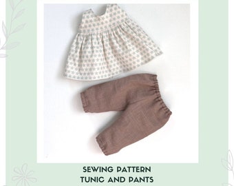 Master class in pdf format on sewing a tunic and pants for a Waldorf baby doll 14" Sewing pattern PDF master class INSTANT DOWNLOAD Taisoid