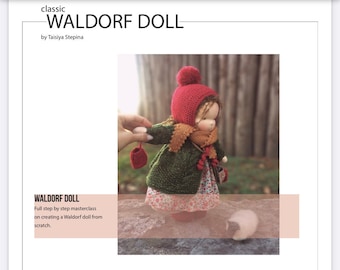 Waldorf Doll Step-by-Step Tutorial with PDF Pattern Fabric Doll Instructions Pattern for a 36 cm doll INSTANT DOWNLOAD