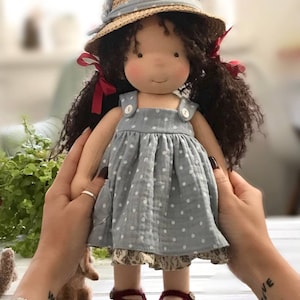 Video tutorial on making a Waldorf Doll with a PDF Pattern Video Instructions for a 14-inch doll Fabric Doll INSTANT DOWNLOAD image 2