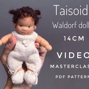 Taisoid Waldorf baby doll 14cm/5.5 inches - video master class + pdf pattern Instructions fabric doll tutorial INSTANT DOWNLOAD