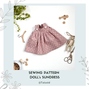 Sommerkleid für eine Waldorf Puppe 14&quot;Schnittmuster PDF Meisterklasse Kleine Spielpuppe Kleid für Waldorf Puppe nähen SOFORTIGER DOWNLOAD Taisoid&quot;
