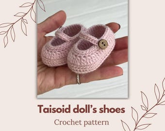 Shoes Crochet pattern for dolls Shoes Crochet chart PDF Crochet template and guide for a Waldorf doll  INSTANT DOWNLOAD Taisoid